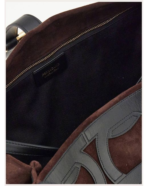 Ferragamo Black Mia Tote Bag (L)