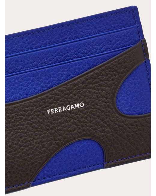 Porta carte di credito con cut out di Ferragamo in Blue da Uomo
