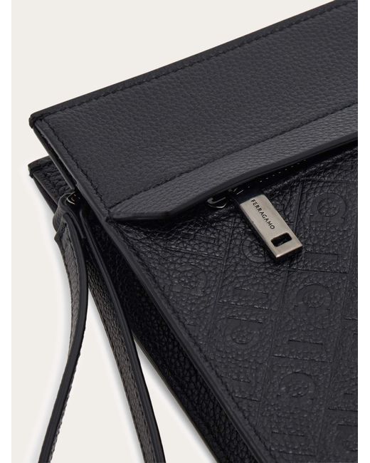 Ferragamo Black Monogram Pouch for men
