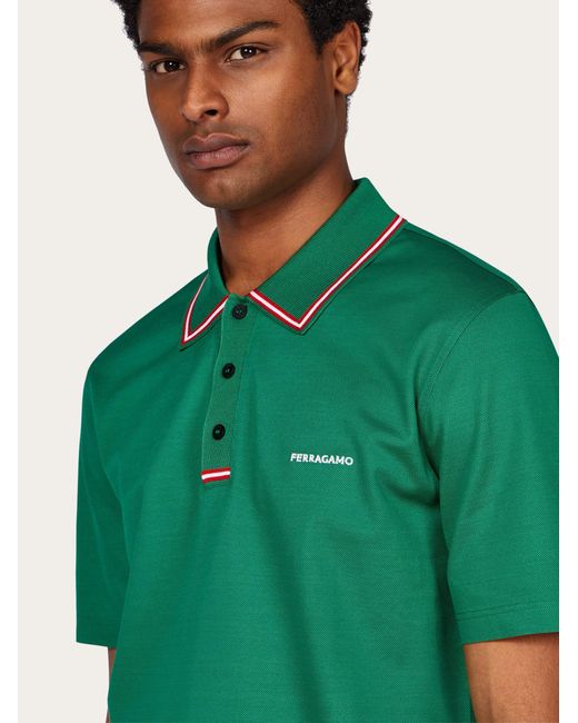 Ferragamo Green Polo for men