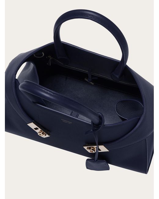 Ferragamo Blue Hug Handbag (M)