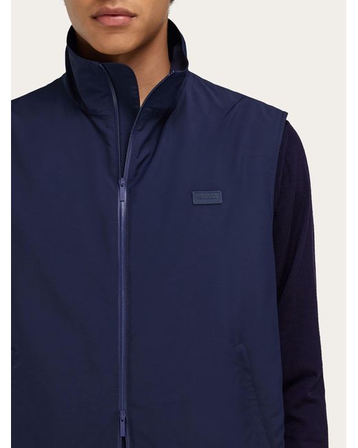Ferragamo Blue Sporty Gilet for men