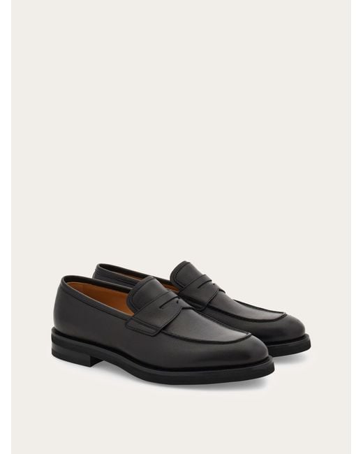 Ferragamo White Penny Loafer .5 for men