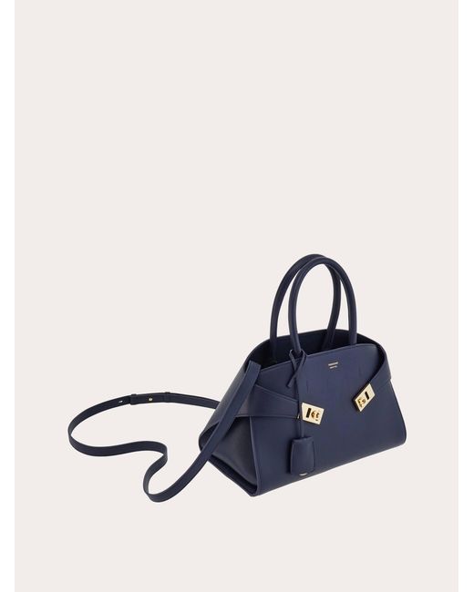 Ferragamo Blue Hug Handbag (M)