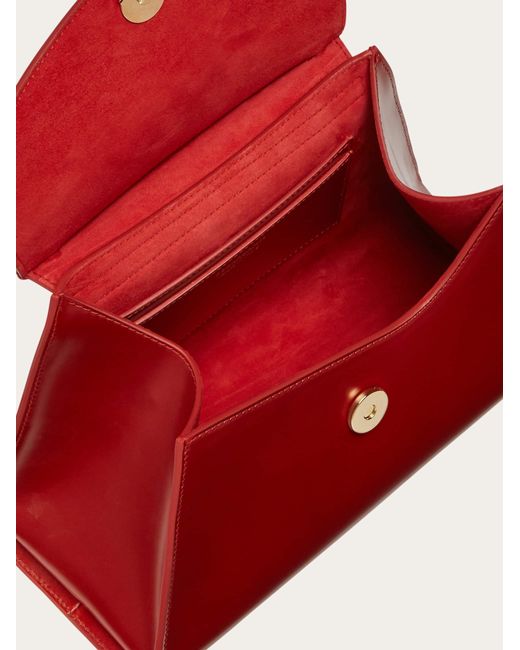 Ferragamo Red Geometric Handbag (s)