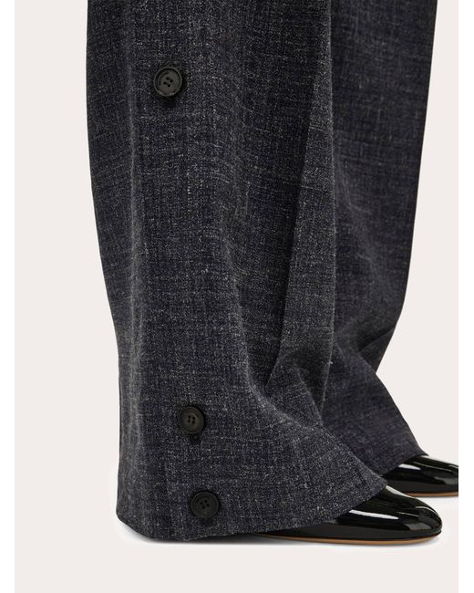 Ferragamo Blue Button Up Trouser