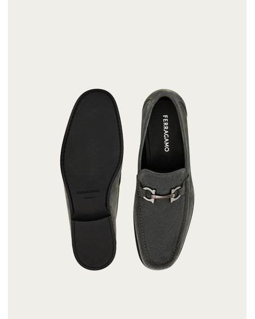Ferragamo White Loafer With Gancini Buckle for men