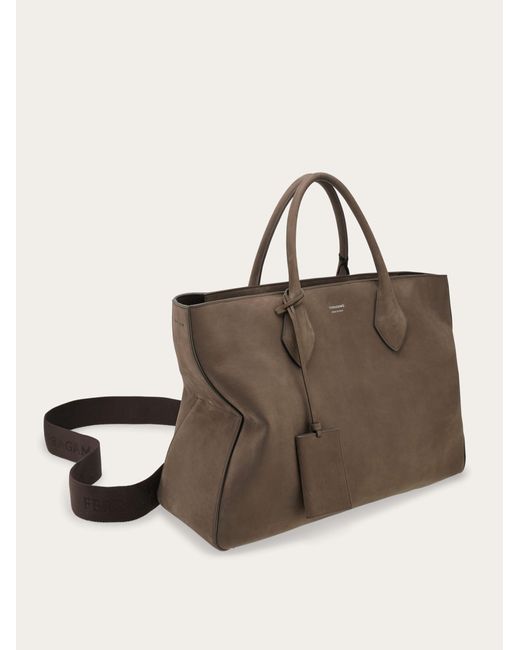 Hommes Sac Cabas Star-Shaped (L) Gris Ferragamo pour homme en coloris Brown