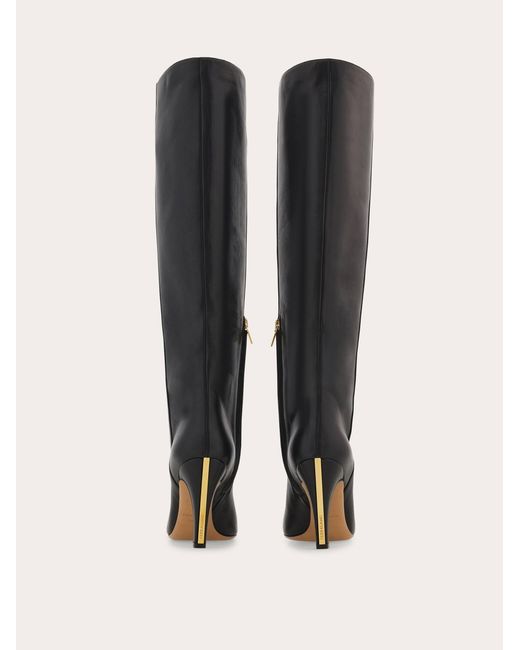 Ferragamo Black Knee High Boot