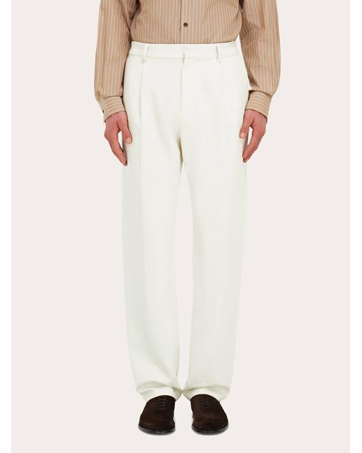 Ferragamo White Tailored Trouser for men