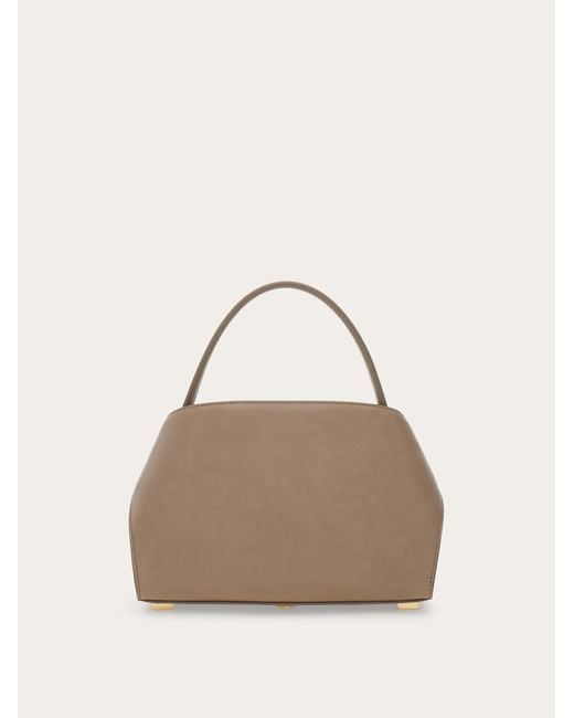 Ferragamo Natural Hug Soft Bicolor Handbag (Xs)