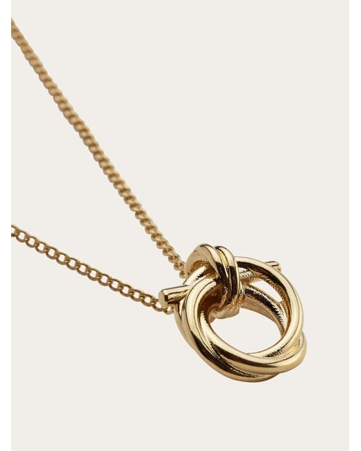 Ferragamo Natural Gancini Pendant Necklace