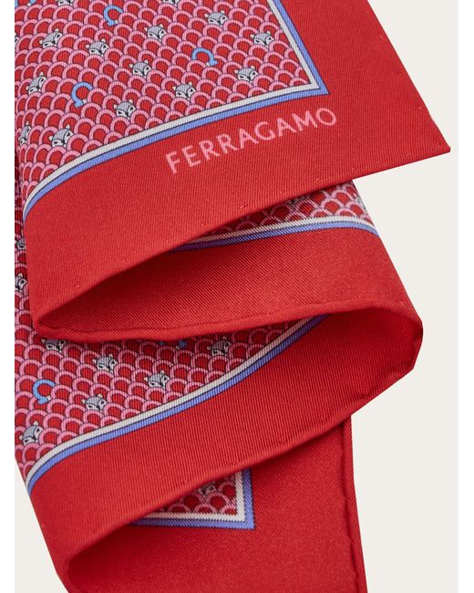 Hommes Pochette Imprimé Renard Rouge Ferragamo pour homme en coloris Red