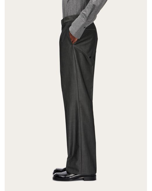 Ferragamo Gray Tailored Pants for men