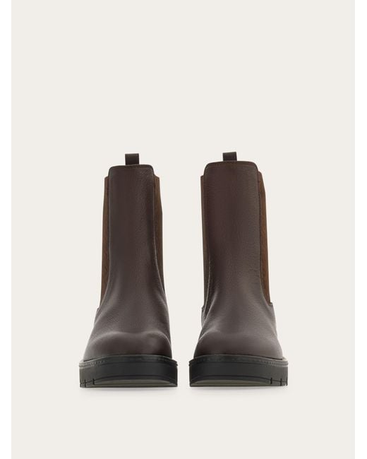 Ferragamo Brown Chelsea Boot .5