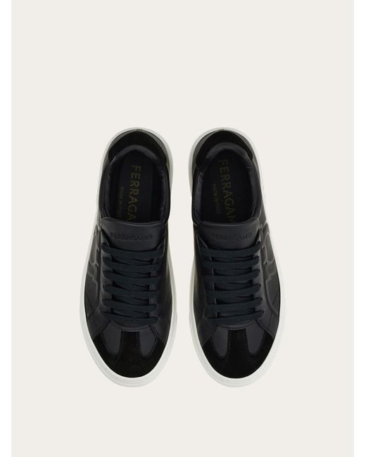 Ferragamo Black Gancini Sneaker for men