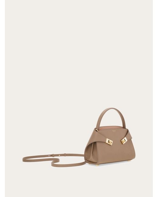 Ferragamo Natural Hug Soft Bicolor Handbag (Xs)