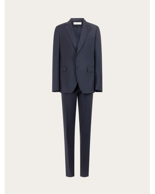 Ferragamo Blue Plain Suit for men