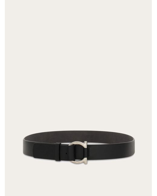 Ferragamo White Fixed Belt for men