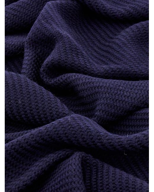 Ferragamo Blue Jacquard Scarf