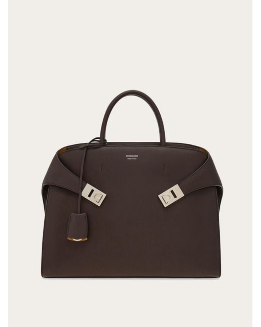 Ferragamo Black Hug Briefcase for men