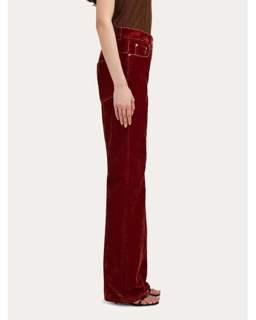 Ferragamo Red Five Pocket Trouser