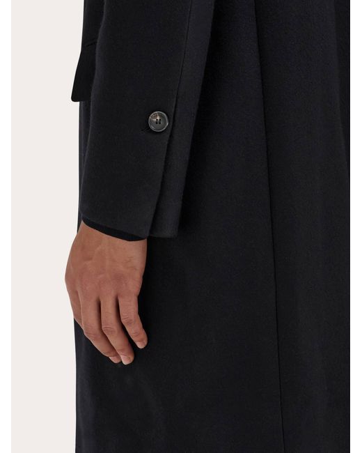Ferragamo Black Double Breasted Coat for men