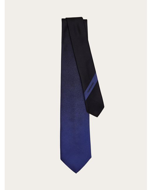 Ferragamo Blue Nuanced Silk Jacquard Tie for men
