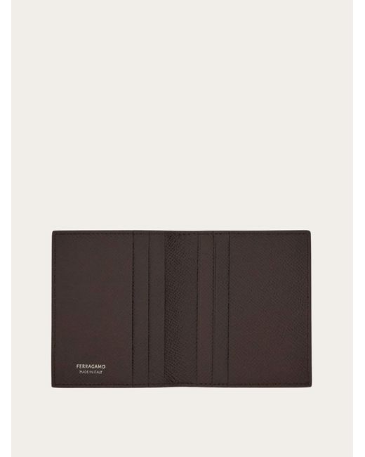Ferragamo White Gancini Credit Card Holder for men