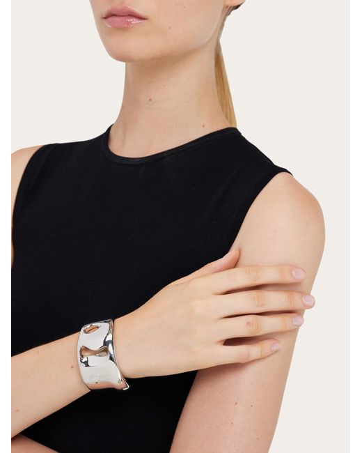 Ferragamo White Vara Bangle (M)