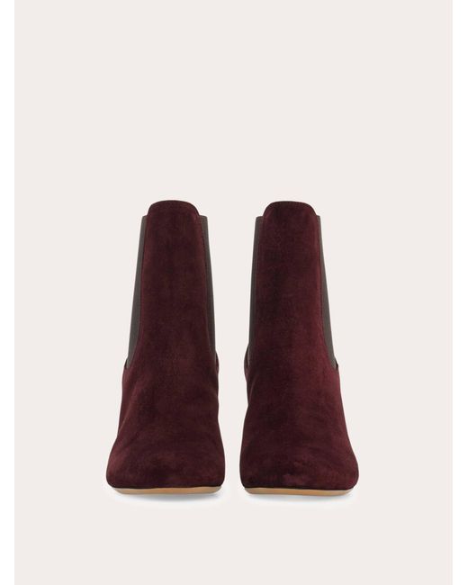 Ferragamo Brown Mid Heel Chelsea Boot