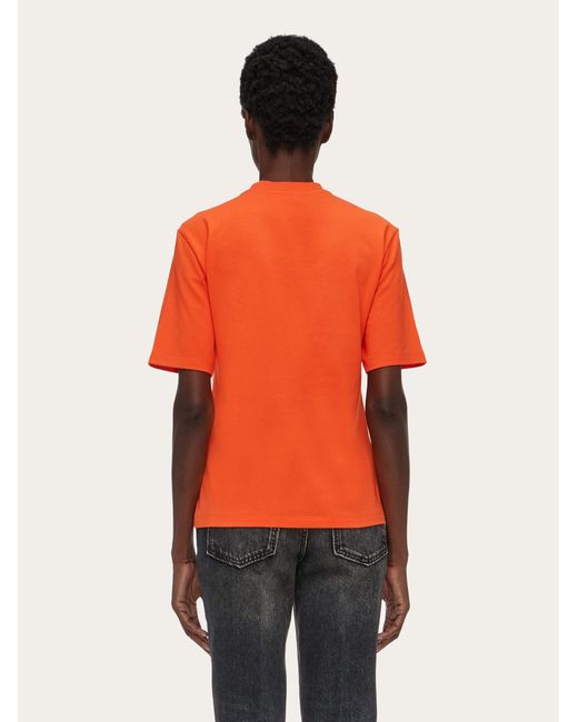 Ferragamo Orange Organic Cotton T-shirt