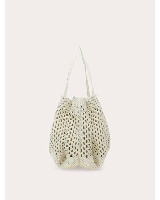 Ferragamo Natural Mia Tote Bag (L)