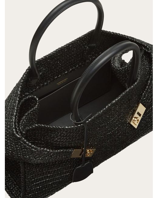 Ferragamo Black Hug Handbag (L)
