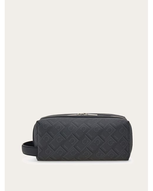 Ferragamo Gray Dopp Kit for men