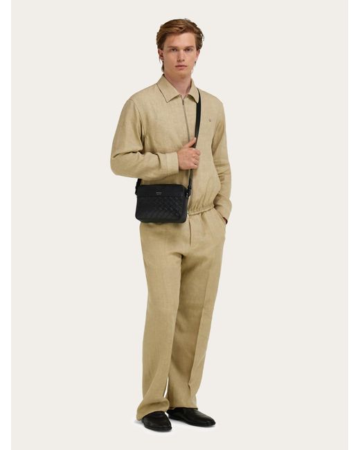 Ferragamo Black Monogram Shoulder Bag for men