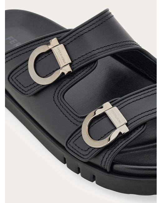 Ferragamo White Double-Strap Sandal .5 for men