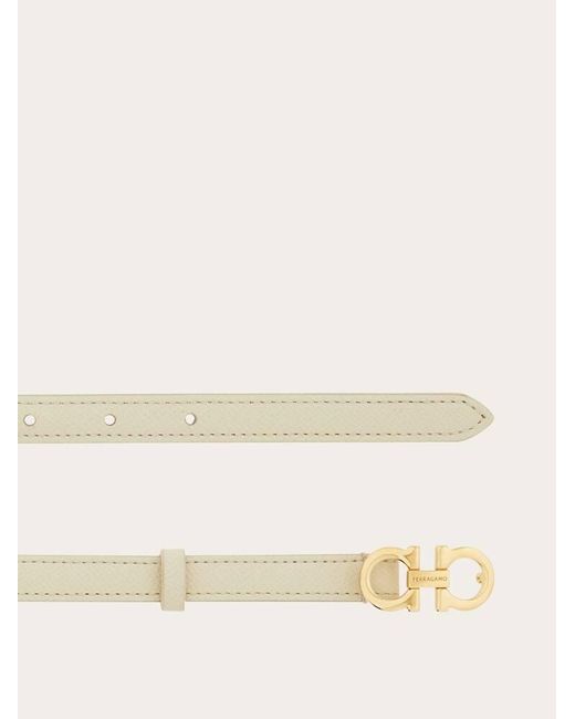 Ferragamo Natural Gancini Fixed Belt