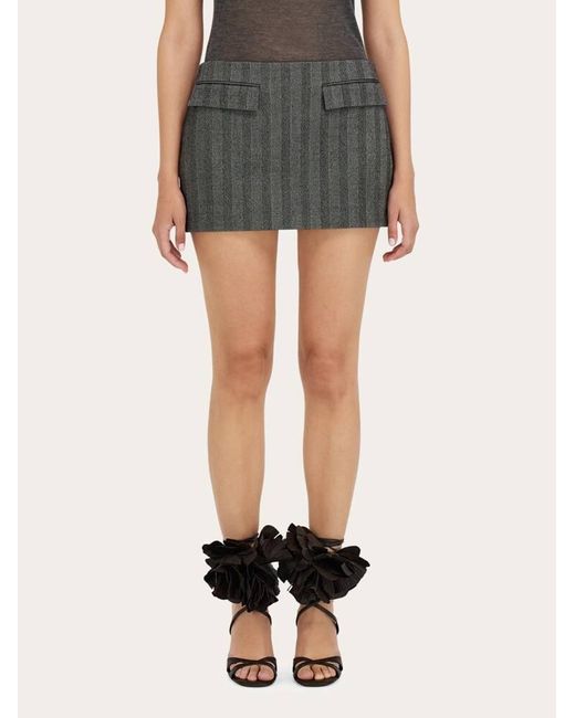Donna Mini Gonna A Vita Bassa di Ferragamo in Black