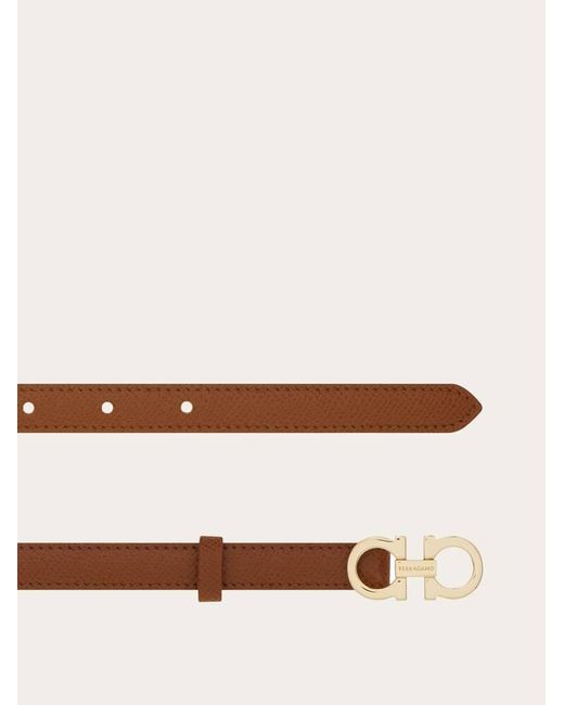 Ferragamo White Gancini Fixed Belt
