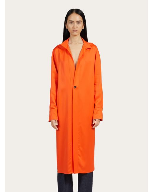 Vestido camisero Ferragamo de color Orange