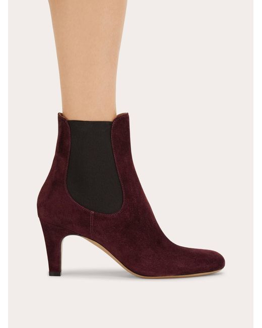 Ferragamo Brown Mid Heel Chelsea Boot