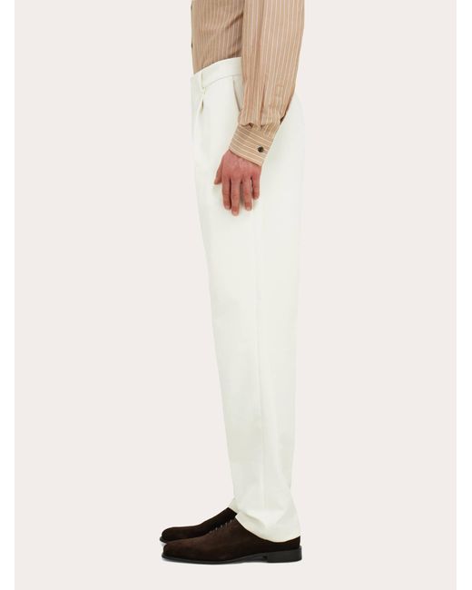 Ferragamo White Tailored Trouser for men