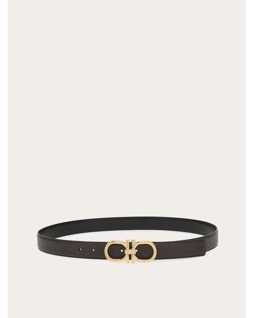 Ferragamo White Reversible And Adjustable Gancini Belt for men