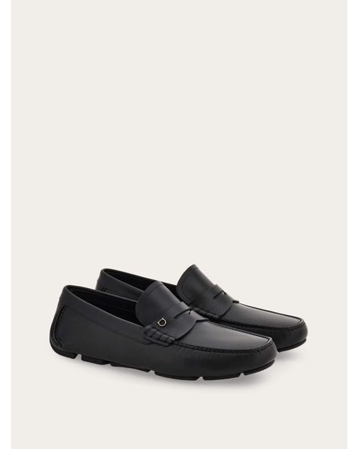 Ferragamo White Penny Driver for men
