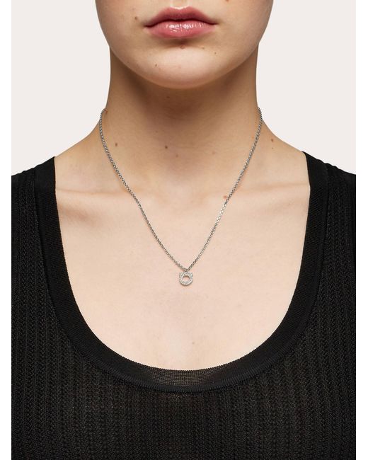 Ferragamo Natural Gancini Crystals Necklace (s)