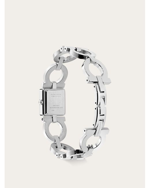 Ferragamo White Double Gancini Watch
