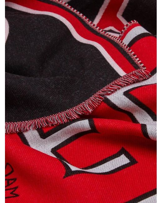 Ferragamo Herren Schal mit Maxi Logo in Red für Herren