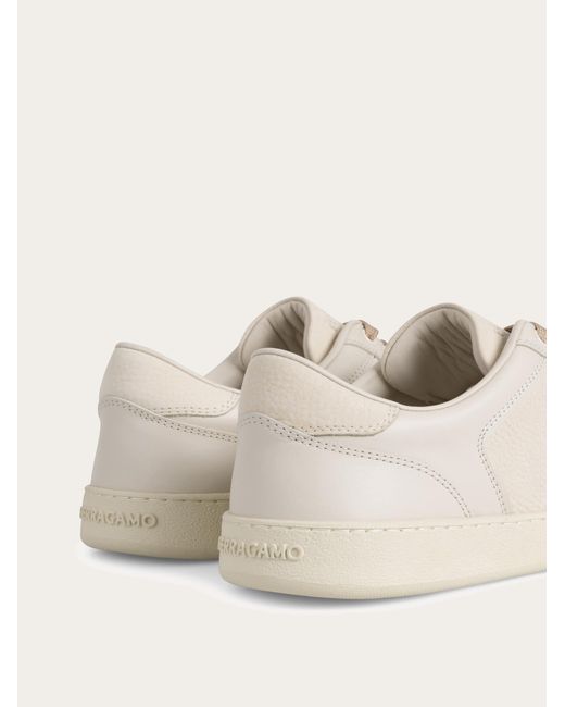 Ferragamo Natural Low-Top Sneaker With Signature for men