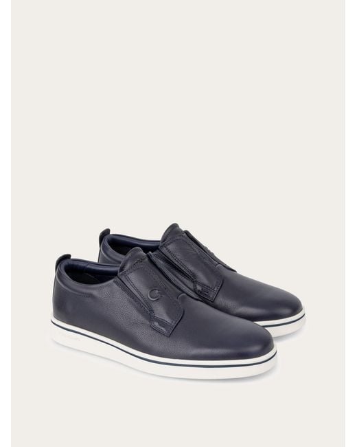 Ferragamo Blue Derby Slip-On for men